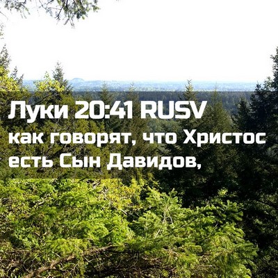 Picture 02 - Луки 20:41 RUSV - как говорят, что Христос - Bible Verse Picture