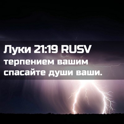 Picture 02 - Луки 21:19 RUSV - терпением вашим спасайте - Bible Verse Picture