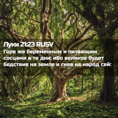 Picture 02 - Луки 21:23 RUSV - Горе же беременным и - Bible Verse Picture
