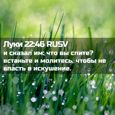 Picture 02 - Луки 22:46 RUSV - и сказал им: что вы спите? - Bible Verse Picture
