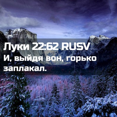 Picture 02 - Луки 22:62 RUSV - И, выйдя вон, горько - Bible Verse Picture