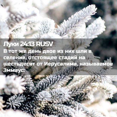 Picture 02 - Луки 24:13 RUSV - В тот же день двое из них - Bible Verse Picture