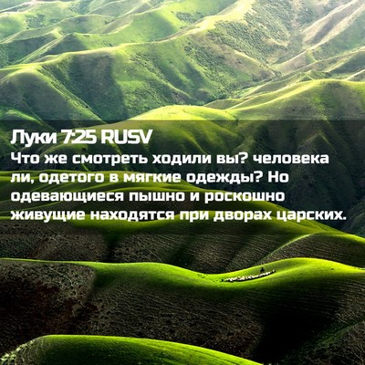 Picture 02 - Луки 7:25 RUSV - Что же смотреть ходили вы? - Bible Verse Picture