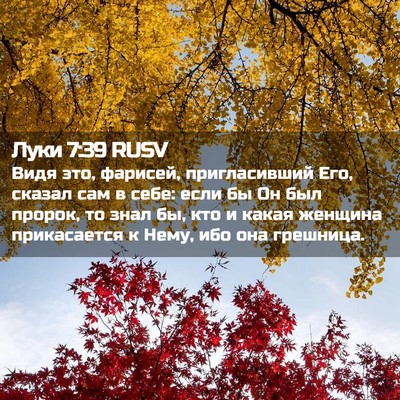 Picture 02 - Луки 7:39 RUSV - Видя это, фарисей, - Bible Verse Picture