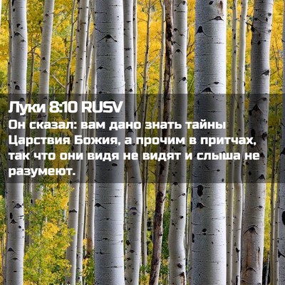 Picture 02 - Луки 8:10 RUSV - Он сказал: вам дано знать - Bible Verse Picture