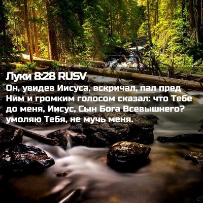 Picture 02 - Луки 8:28 RUSV - Он, увидев Иисуса, - Bible Verse Picture