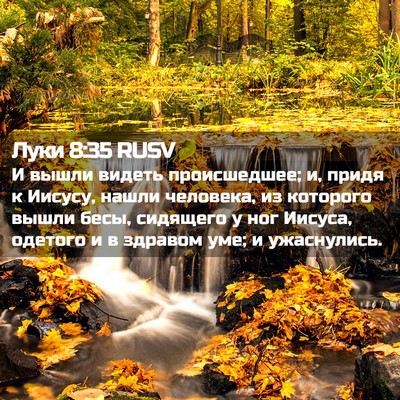 Picture 02 - Луки 8:35 RUSV - И вышли видеть - Bible Verse Picture