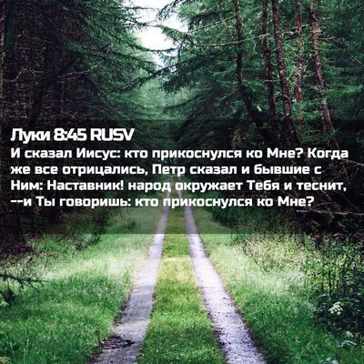 Picture 02 - Луки 8:45 RUSV - И сказал Иисус: кто - Bible Verse Picture