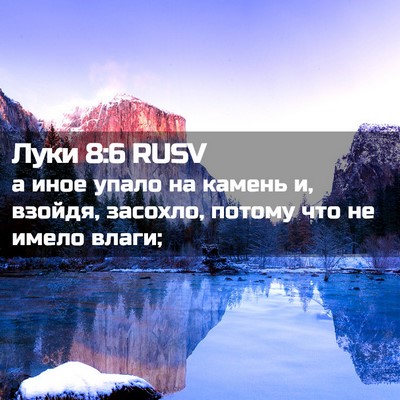 Picture 02 - Луки 8:6 RUSV - а иное упало на камень и, - Bible Verse Picture
