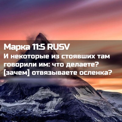 Picture 02 - Марка 11:5 RUSV - И некоторые из стоявших - Bible Verse Picture