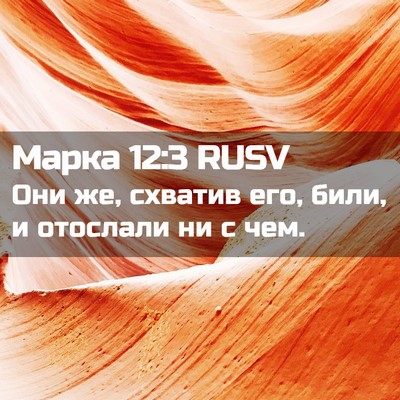 Picture 02 - Марка 12:3 RUSV - Они же, схватив его, били, и - Bible Verse Picture