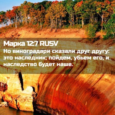 Picture 02 - Марка 12:7 RUSV - Но виноградари сказали - Bible Verse Picture