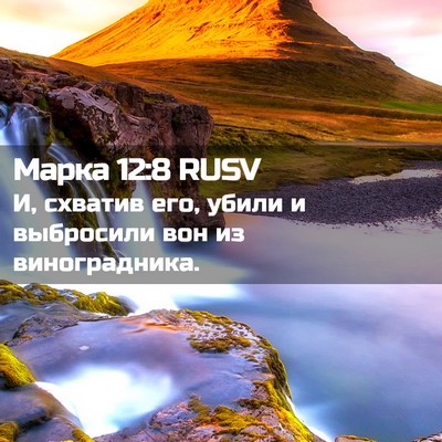 Picture 02 - Марка 12:8 RUSV - И, схватив его, убили и - Bible Verse Picture
