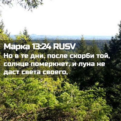 Picture 02 - Марка 13:24 RUSV - Но в те дни, после скорби - Bible Verse Picture