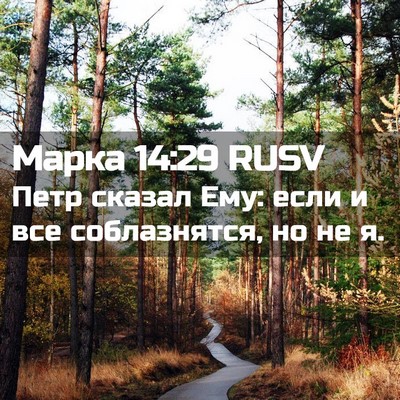 Picture 02 - Марка 14:29 RUSV - Петр сказал Ему: если и все - Bible Verse Picture