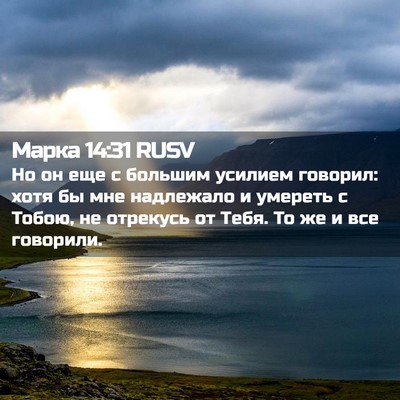 Picture 02 - Марка 14:31 RUSV - Но он еще с большим усилием - Bible Verse Picture