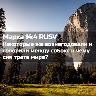 Picture 02 - Марка 14:4 RUSV - Некоторые же - Bible Verse Picture