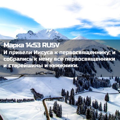 Picture 02 - Марка 14:53 RUSV - И привели Иисуса к - Bible Verse Picture