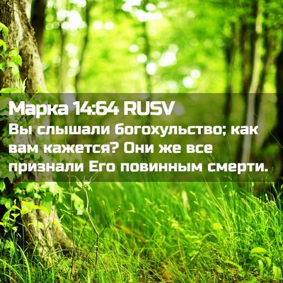 Picture 02 - Марка 14:64 RUSV - Вы слышали богохульство; - Bible Verse Picture