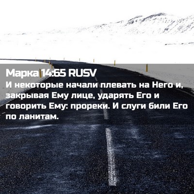Picture 02 - Марка 14:65 RUSV - И некоторые начали плевать - Bible Verse Picture
