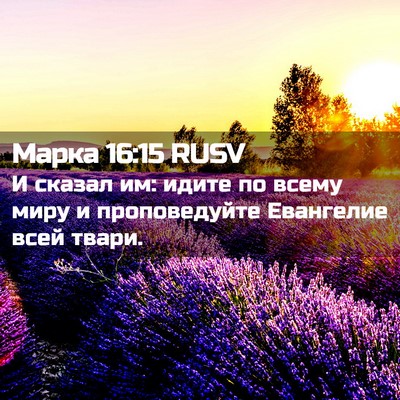 Picture 02 - Марка 16:15 RUSV - И сказал им: идите по всему - Bible Verse Picture