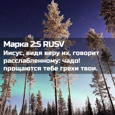 Picture 02 - Марка 2:5 RUSV - Иисус, видя веру их, - Bible Verse Picture