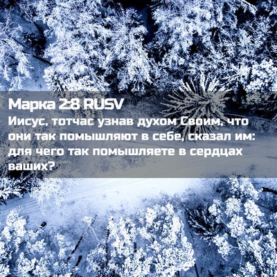 Picture 02 - Марка 2:8 RUSV - Иисус, тотчас узнав духом - Bible Verse Picture