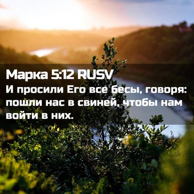 Picture 02 - Марка 5:12 RUSV - И просили Его все бесы, - Bible Verse Picture