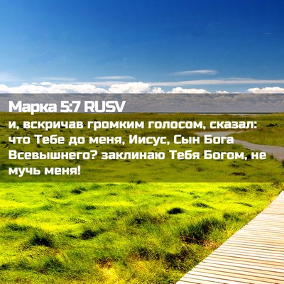 Picture 02 - Марка 5:7 RUSV - и, вскричав громким - Bible Verse Picture