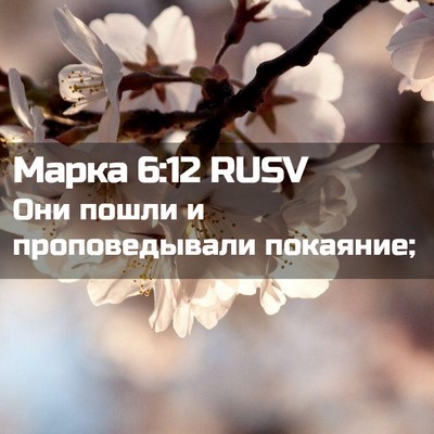 Picture 02 - Марка 6:12 RUSV - Они пошли и проповедывали - Bible Verse Picture