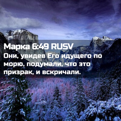 Picture 02 - Марка 6:49 RUSV - Они, увидев Его идущего по - Bible Verse Picture