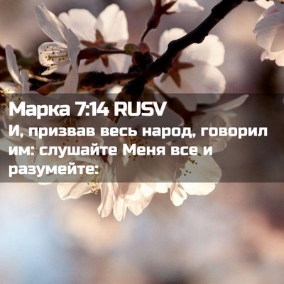 Picture 02 - Марка 7:14 RUSV - И, призвав весь народ, - Bible Verse Picture