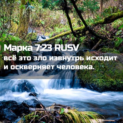 Picture 02 - Марка 7:23 RUSV - всё это зло извнутрь - Bible Verse Picture