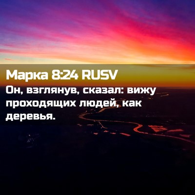 Picture 02 - Марка 8:24 RUSV - Он, взглянув, сказал: вижу - Bible Verse Picture