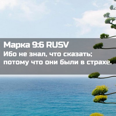 Picture 02 - Марка 9:6 RUSV - Ибо не знал, что сказать; - Bible Verse Picture