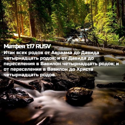 Picture 02 - Матфея 1:17 RUSV - Итак всех родов от Авраама - Bible Verse Picture
