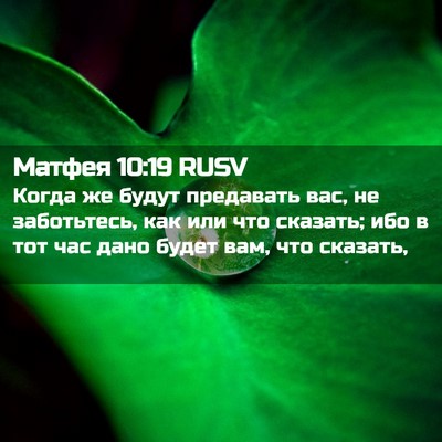 Picture 02 - Матфея 10:19 RUSV - Когда же будут предавать - Bible Verse Picture