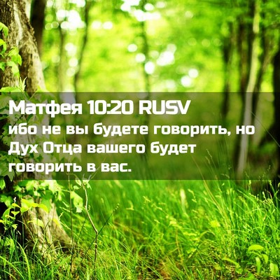 Picture 02 - Матфея 10:20 RUSV - ибо не вы будете говорить, - Bible Verse Picture