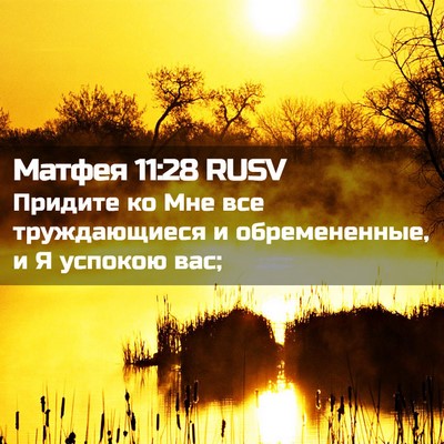 Picture 02 - Матфея 11:28 RUSV - Придите ко Мне все - Bible Verse Picture