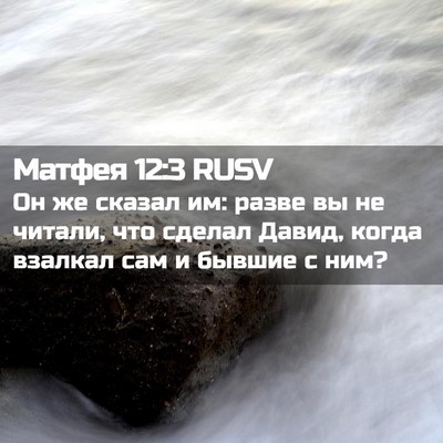 Picture 02 - Матфея 12:3 RUSV - Он же сказал им: разве вы не - Bible Verse Picture