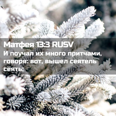 Picture 02 - Матфея 13:3 RUSV - И поучал их много притчами, - Bible Verse Picture