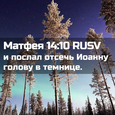 Picture 02 - Матфея 14:10 RUSV - и послал отсечь Иоанну - Bible Verse Picture