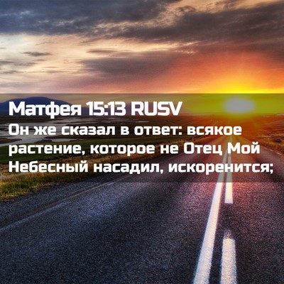 Picture 02 - Матфея 15:13 RUSV - Он же сказал в ответ: - Bible Verse Picture