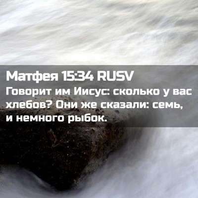 Picture 02 - Матфея 15:34 RUSV - Говорит им Иисус: сколько у - Bible Verse Picture