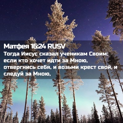 Picture 02 - Матфея 16:24 RUSV - Тогда Иисус сказал - Bible Verse Picture