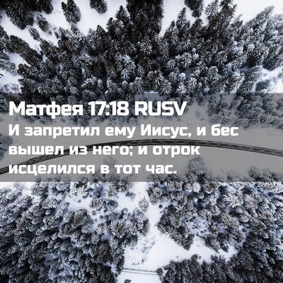 Picture 02 - Матфея 17:18 RUSV - И запретил ему Иисус, и бес - Bible Verse Picture