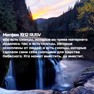 Picture 02 - Матфея 19:12 RUSV - ибо есть скопцы, которые из - Bible Verse Picture