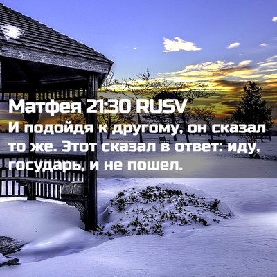 Picture 02 - Матфея 21:30 RUSV - И подойдя к другому, он - Bible Verse Picture
