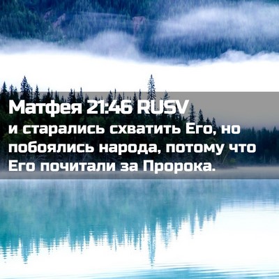 Picture 02 - Матфея 21:46 RUSV - и старались схватить Его, - Bible Verse Picture