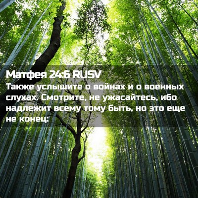 Picture 02 - Матфея 24:6 RUSV - Также услышите о войнах и о - Bible Verse Picture